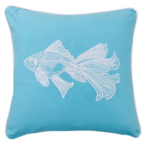Adade Design Pillow - Nakışlı Kırlent - Japon Balığı