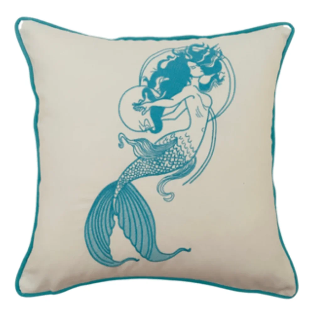 Adade Design Pillow - Nakışlı Kırlent - Mermaid