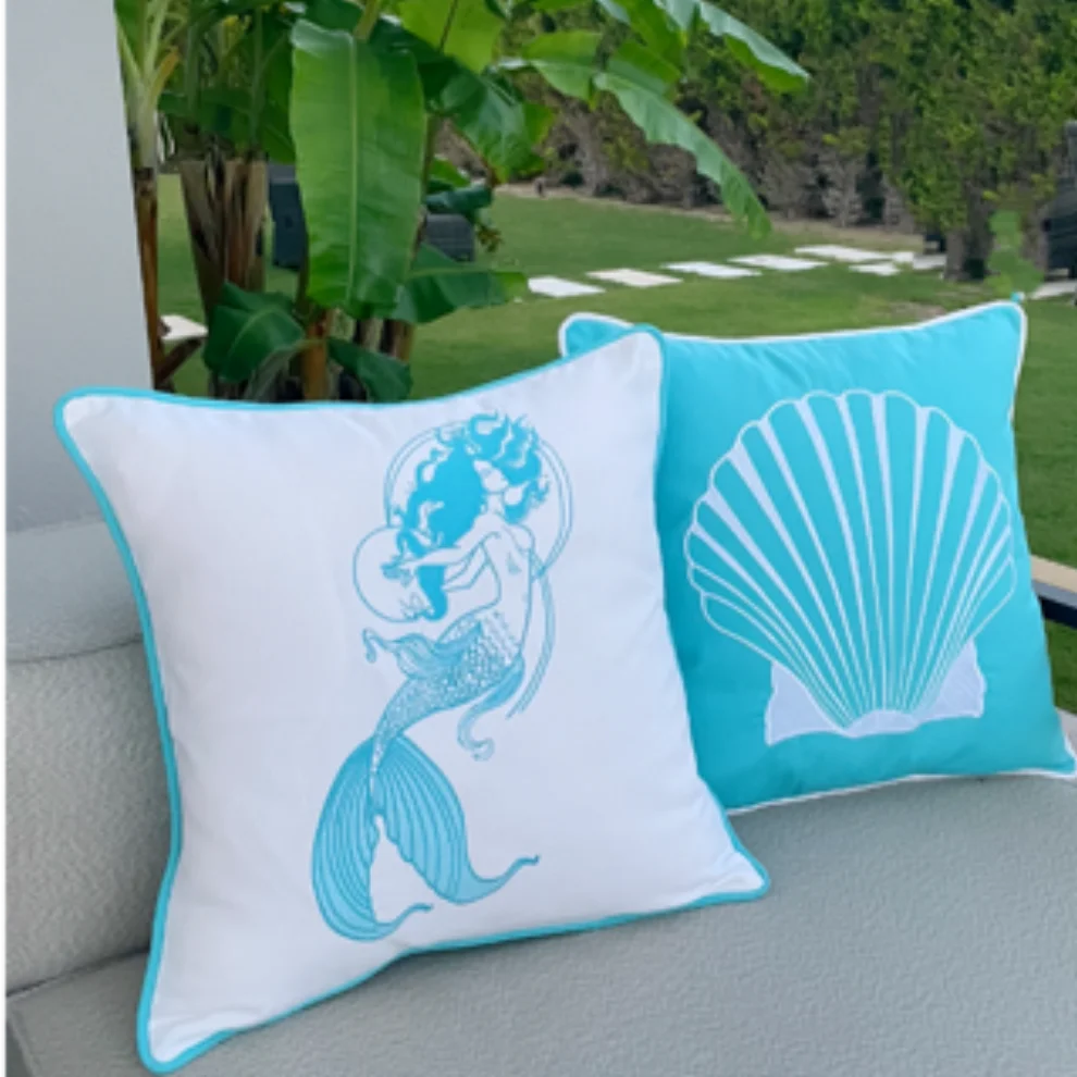 Adade Design Pillow - Nakışlı Kırlent - Mermaid