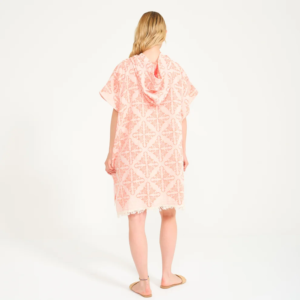 Miespiga - Unisex Square Mosaic Peshtemal Surf Hooded Poncho