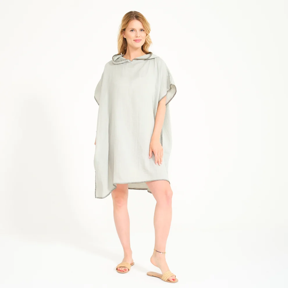 Miespiga - Unisex Muslin Hooded Adult Surf Poncho