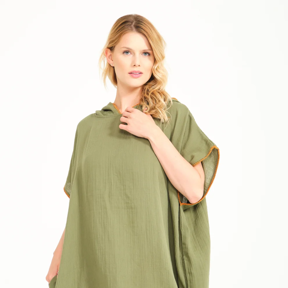 Miespiga - Unisex Muslin Hooded Adult Surf Poncho