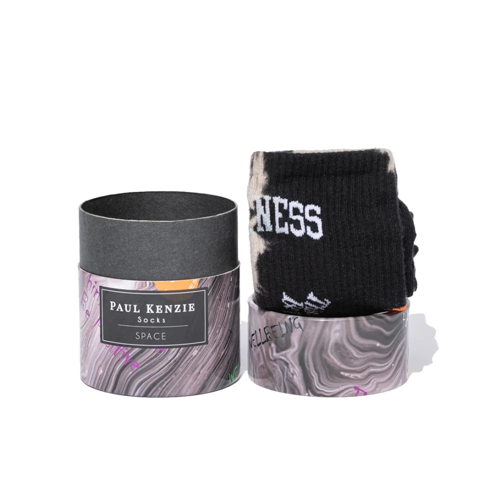 Paul Kenzie - Smile - Dye Unisex Tie-dye Patterned Seamless Tennis Socks - Space