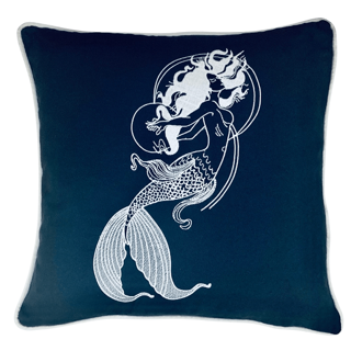 Embroidery Pillow - Mermaid