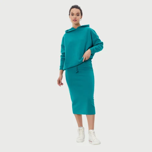 Auric - Slit Detailed Midi Sweat Skirt