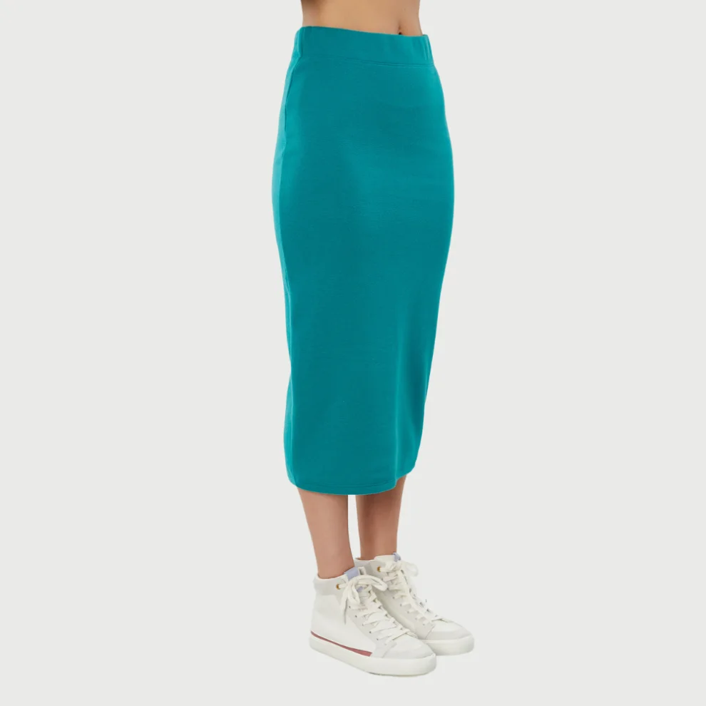 Auric - Slit Detailed Midi Sweat Skirt