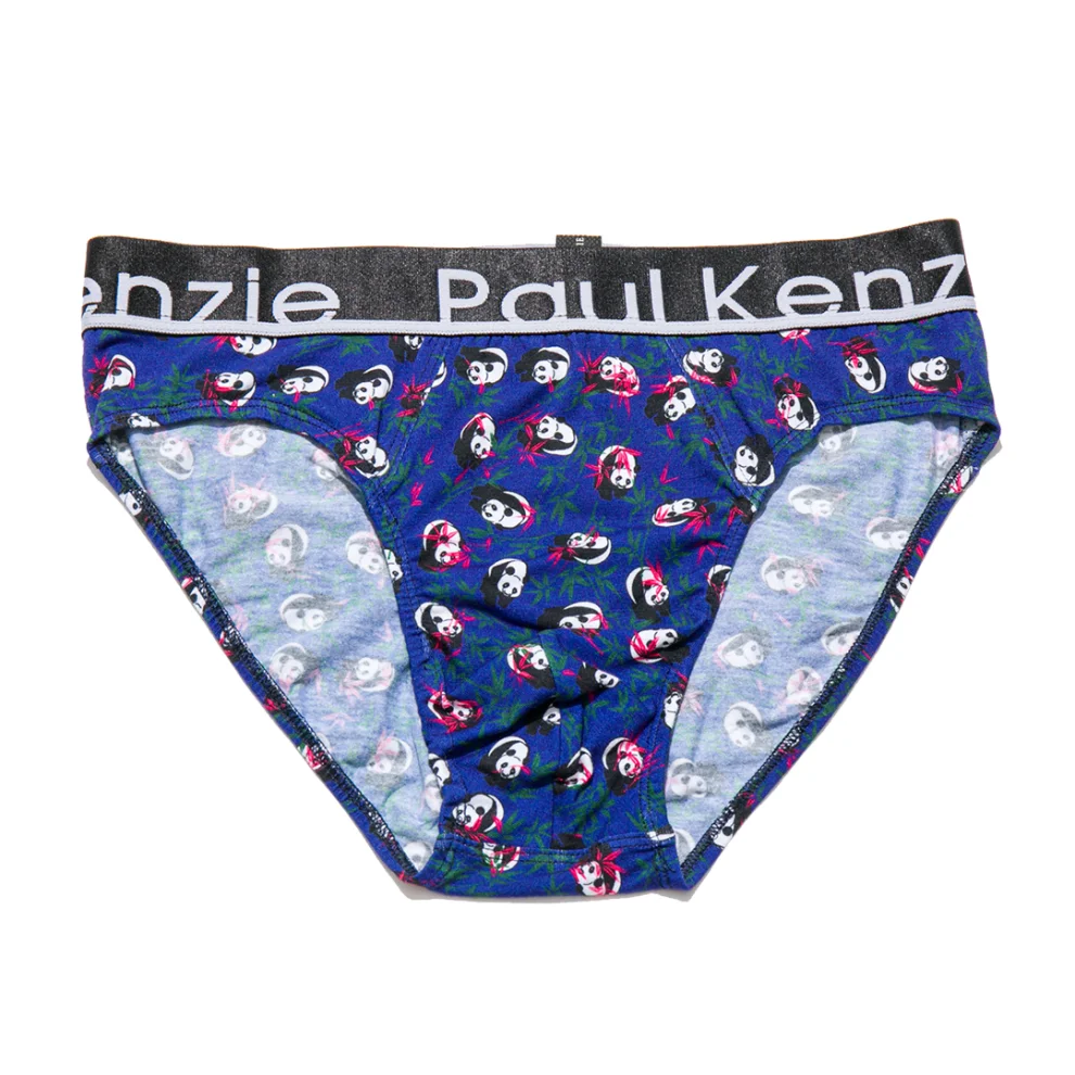 Paul Kenzie - Unique Effect Patterned Men's Slip Briefs - Panda