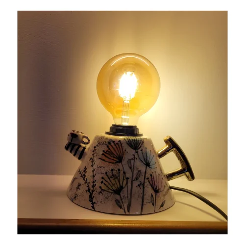 Sesiber - Teapot Formed, Lighting Object,  Coloured Flowers