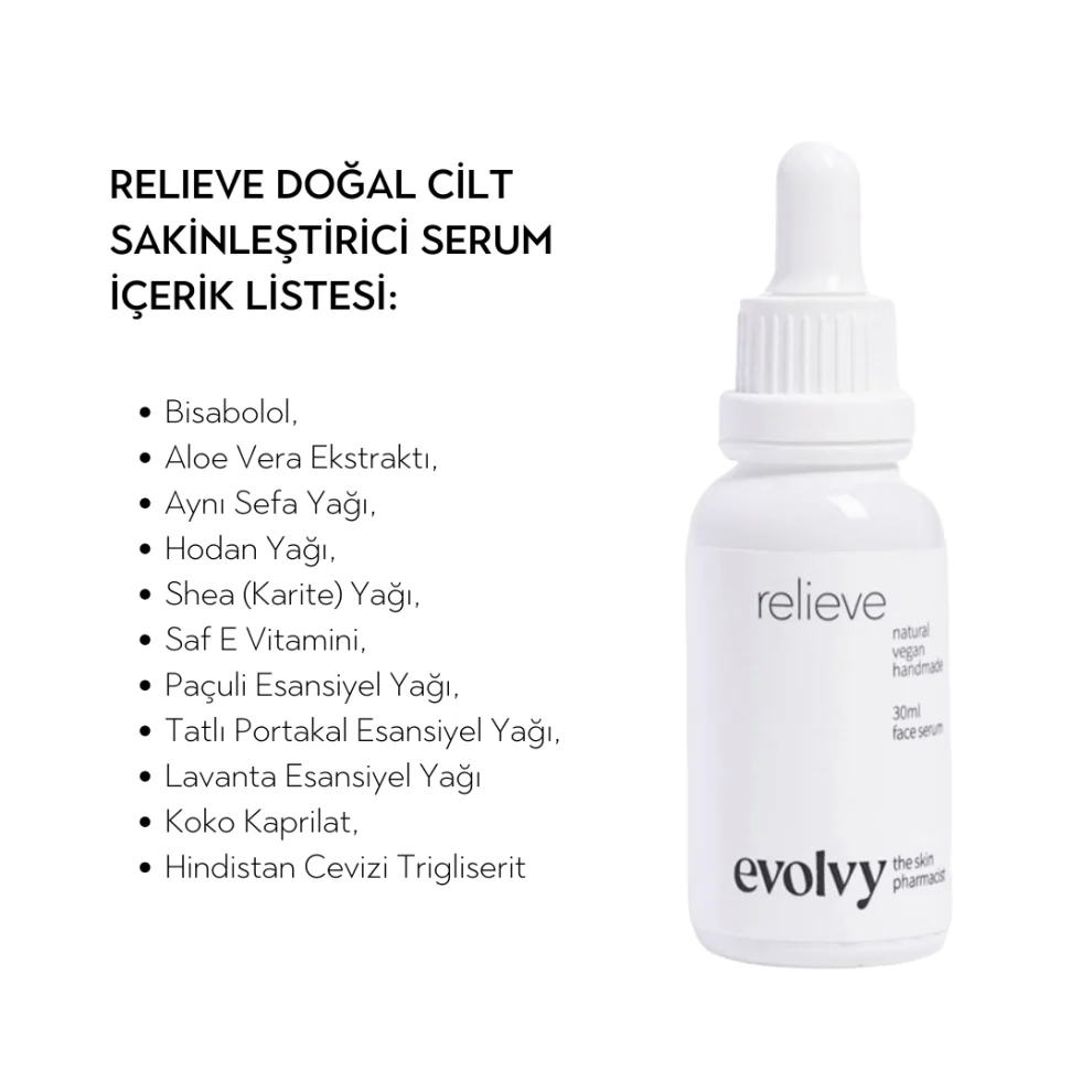 Evolvy - Relieve Doğal Cilt Sakinleştirici Serumu