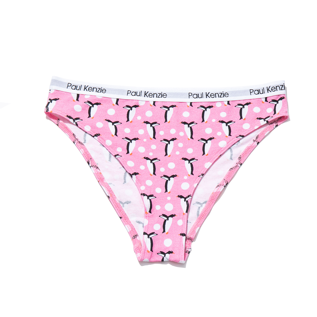 Unique Effect Printed Women's Slip Panties - Penguin