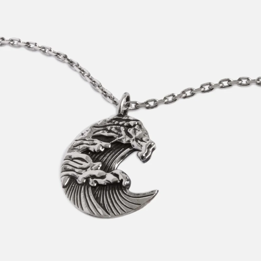 Raftaf - The Great Wave Cable Sterling Silver Necklace