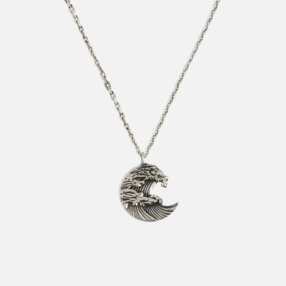 Raftaf - The Great Wave Cable Sterling Silver Necklace