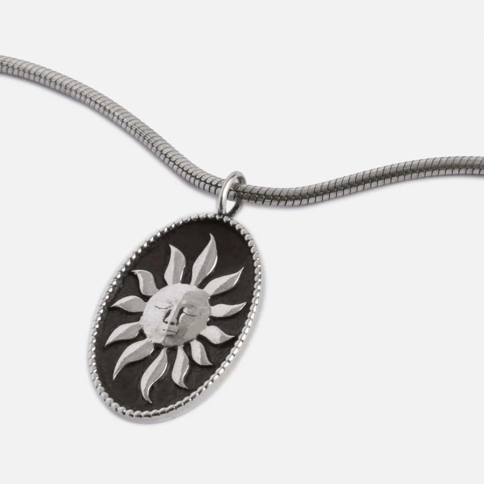 Raftaf - The Sun Serpent Chain Sterling Silver Necklace
