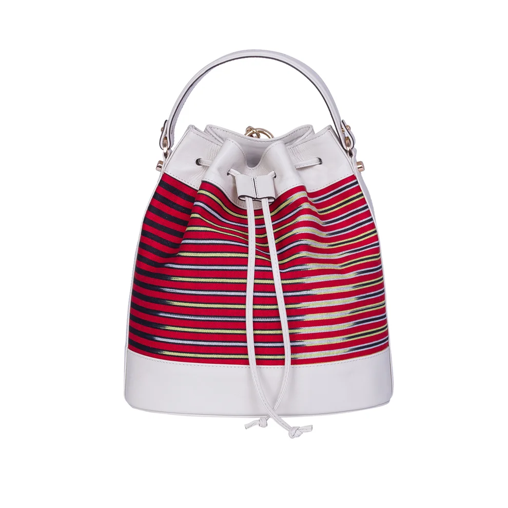 Kai & Vrosi - 3 In 1 Striped Cream Backpack For Multi-purpose