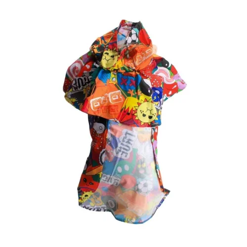 Tofico Pets - Cartoon Pattern Dog Pancho Raincoat