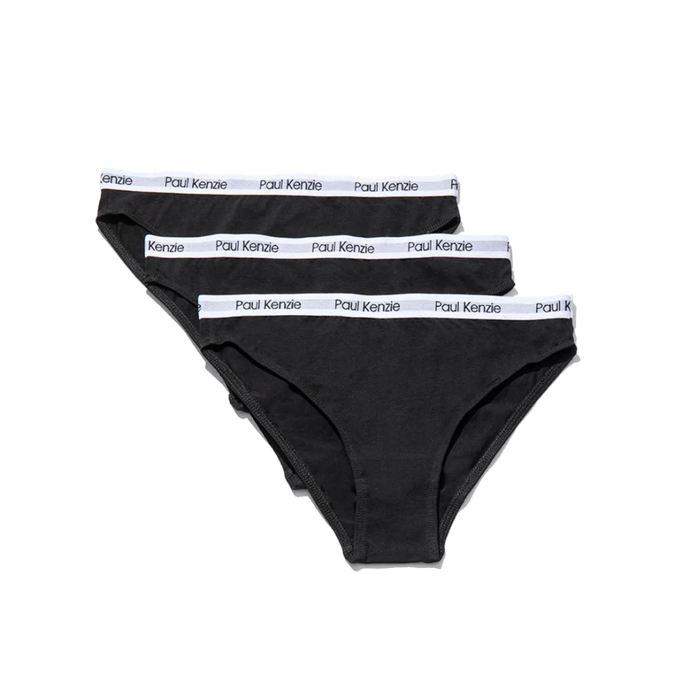 Seher Yıldızı 3 Pieces Black Color Slip Panties - Trendyol