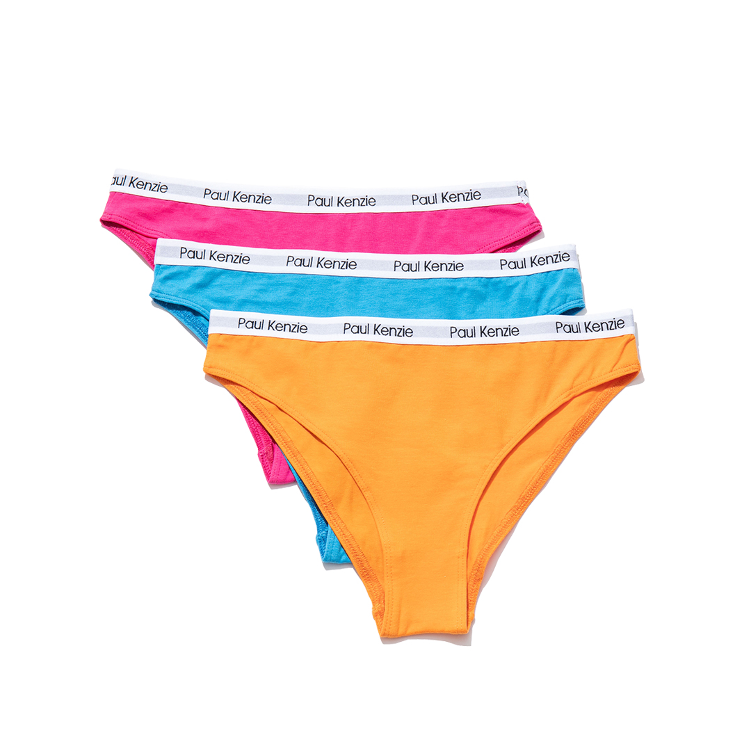Paul Kenzie - Soft Touch 3 Pack Women's Slip Panties - Color Rain Multi XL