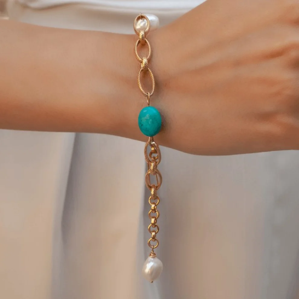 Linya Jewellery - Belz Pearl Chain Bracelet