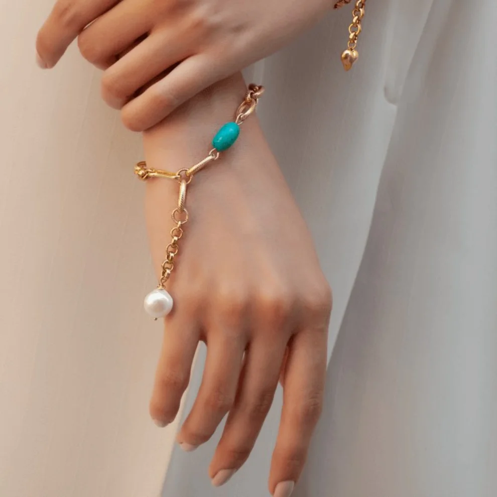 Linya Jewellery - Belz Pearl Chain Bracelet