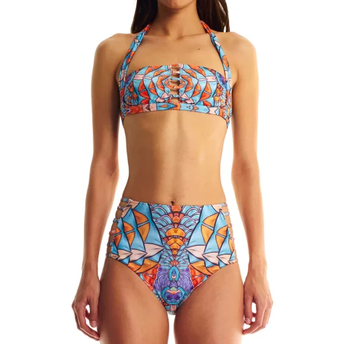 Movom	 - Daphne Yüksek Belli Bağcıklı Bikini
