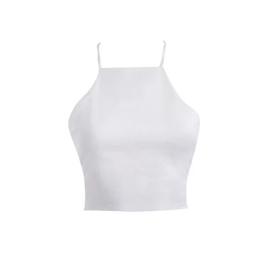 Handarte Los Angeles Halter Neck Muslin Top S White hipicon