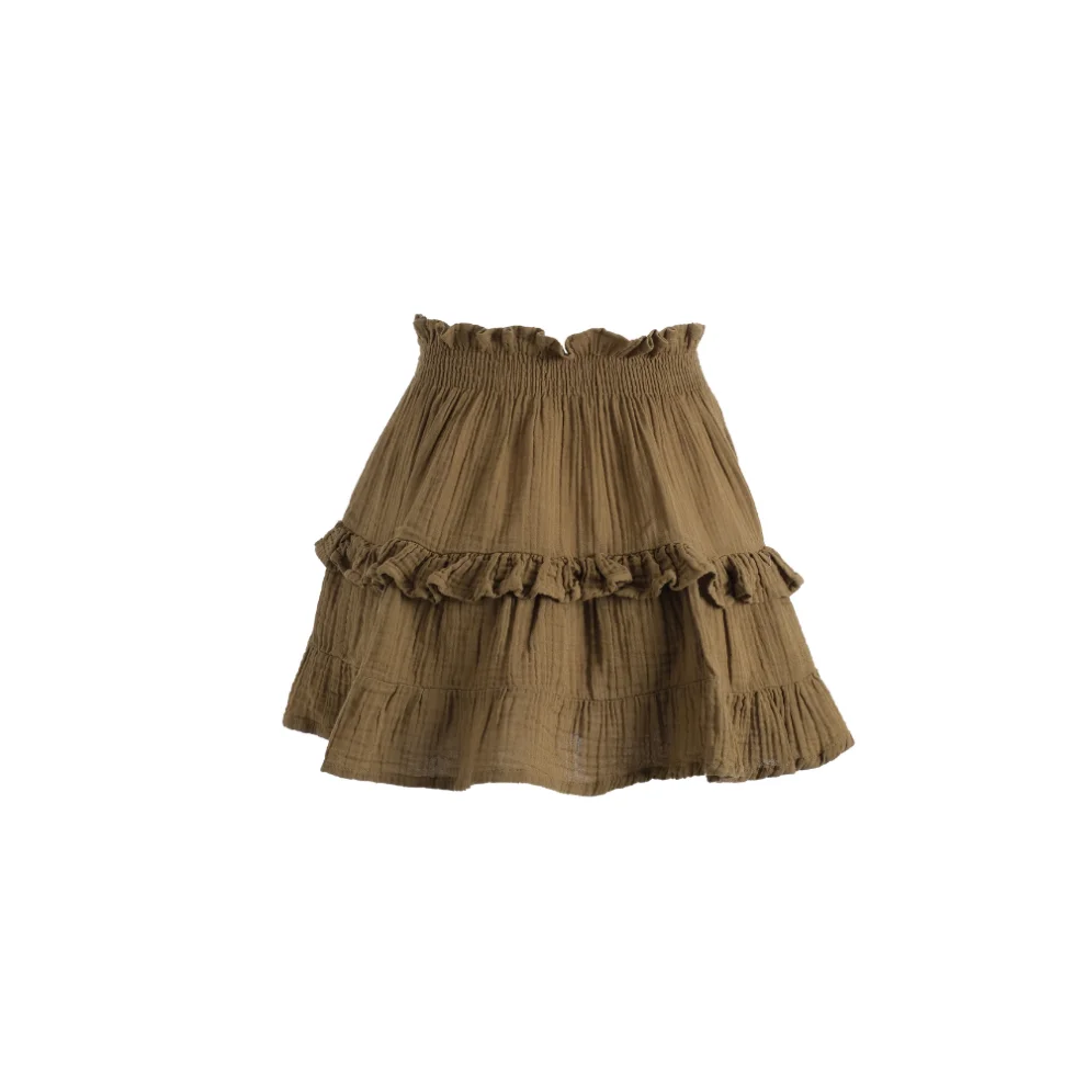 Handarte Los Angeles Pleated Muslin Skirt S SOLD OUT Green hipicon