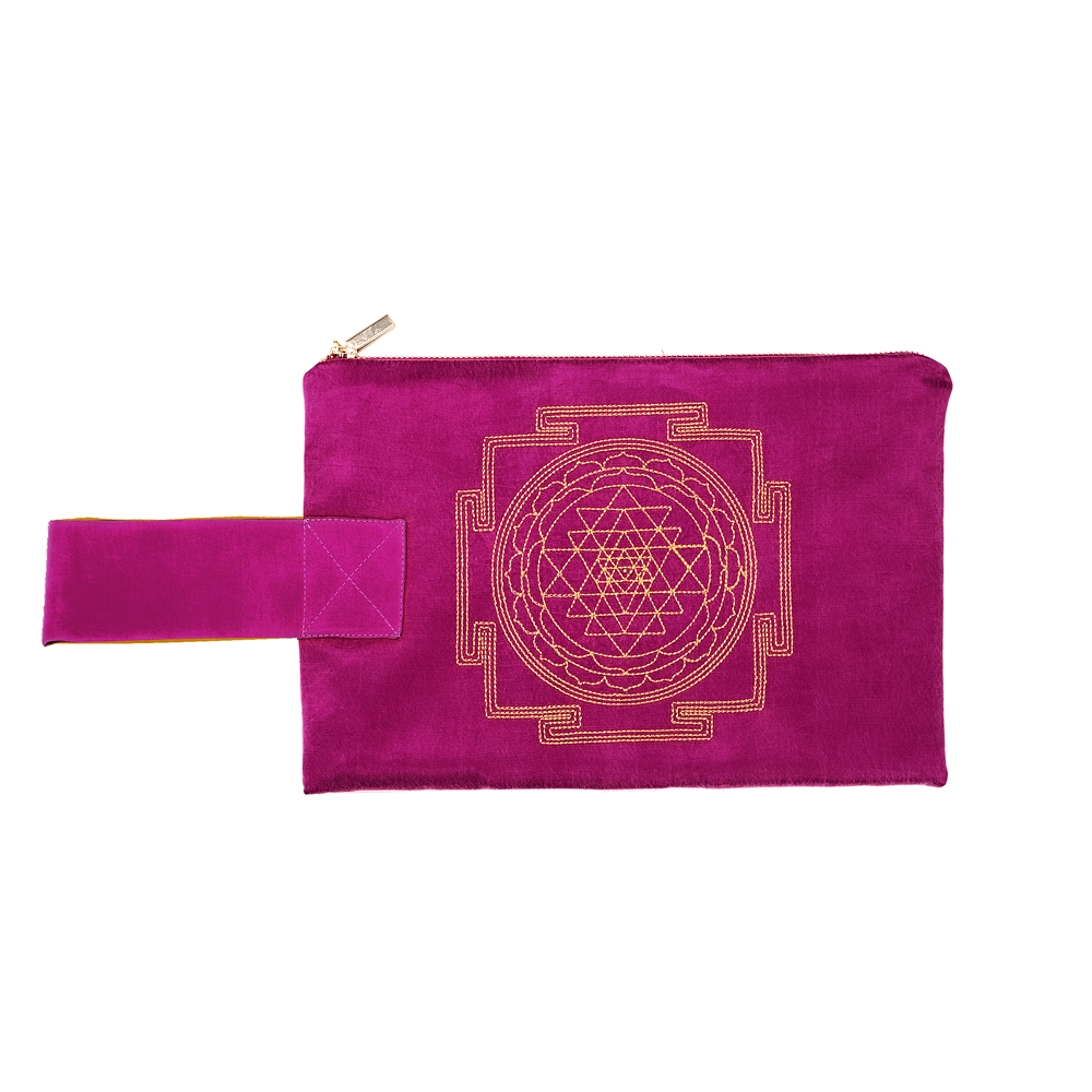 Sri Yantra Clutch Çanta - Amethyst