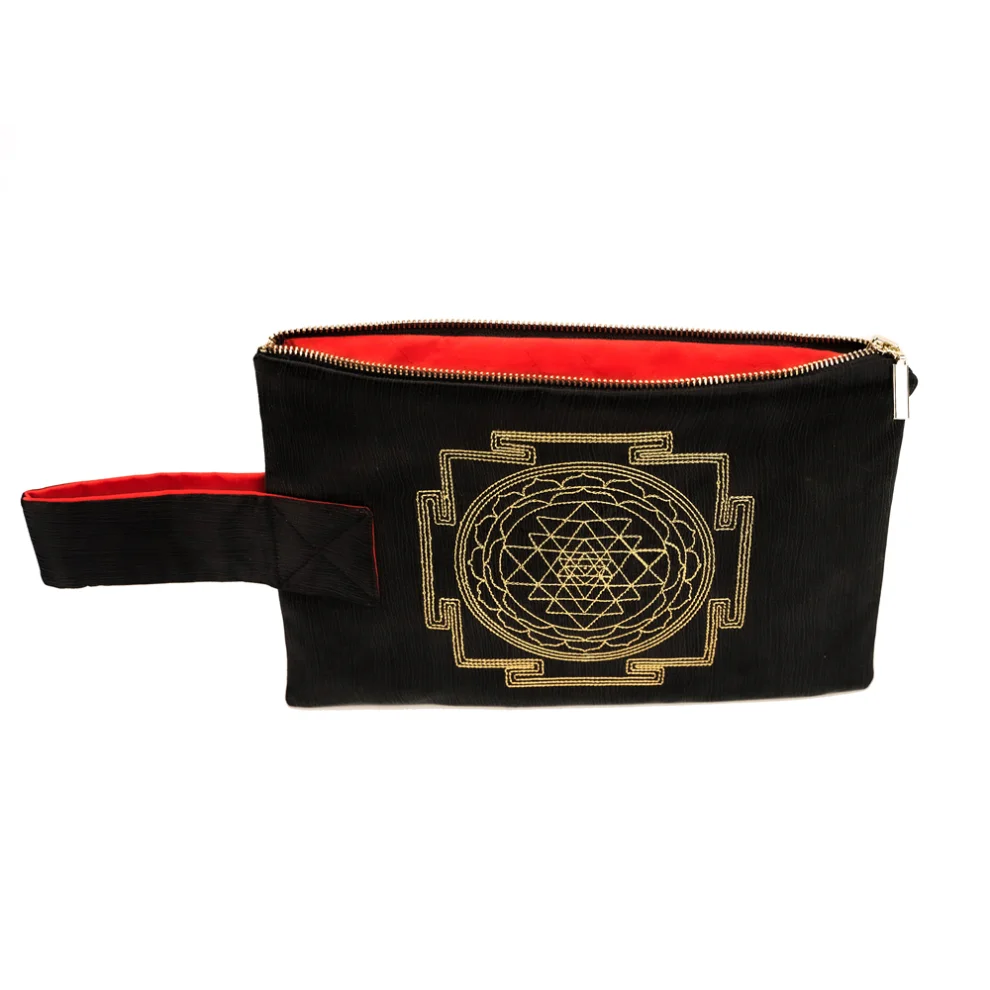 Ayanas - Sri Yantra Clutch Çanta - Obsidian