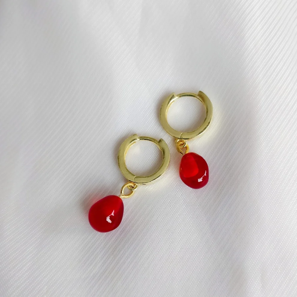 Kadriye Camcı - Hoop Pomegranate Earring