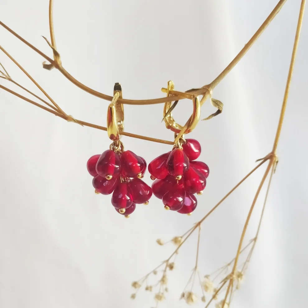 Kadriye Camcı - Bunch Of Pomegranate Earring