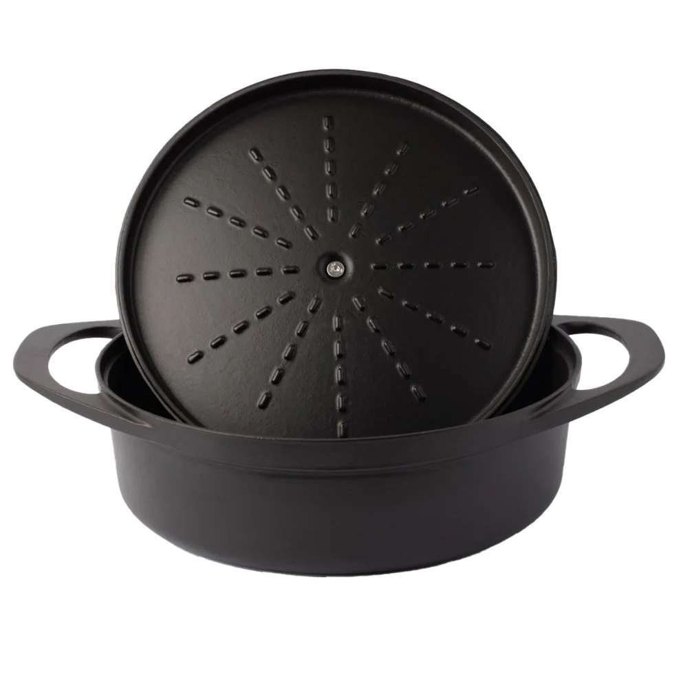 Pot Art - Night Cast Iron Shallow Pan