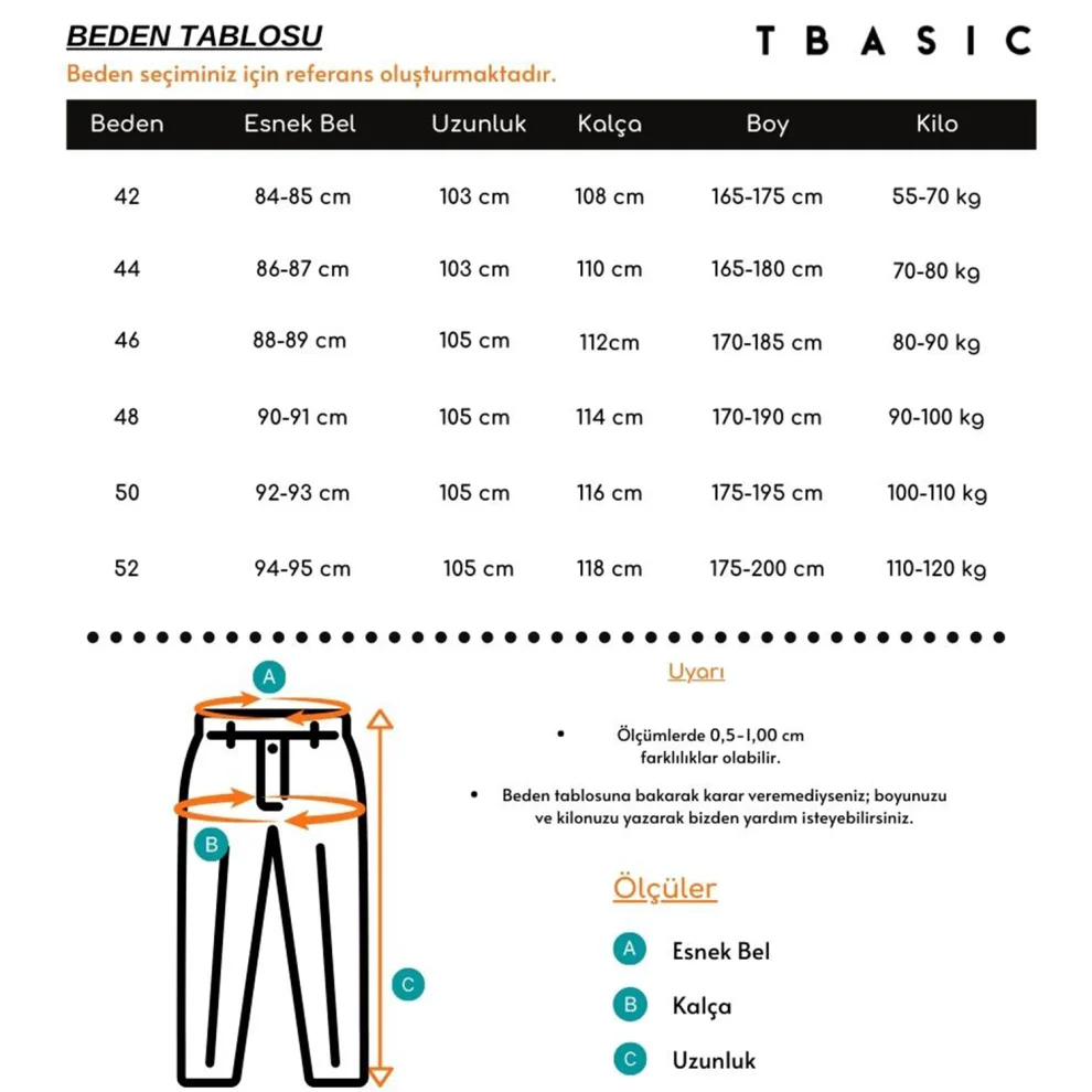 Tbasic - Çizgili Keten Pantolon