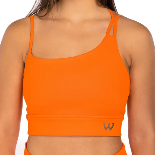 Wiawi - Thin Strap Sports Bra Singlet Flexible Crop Top - Brave