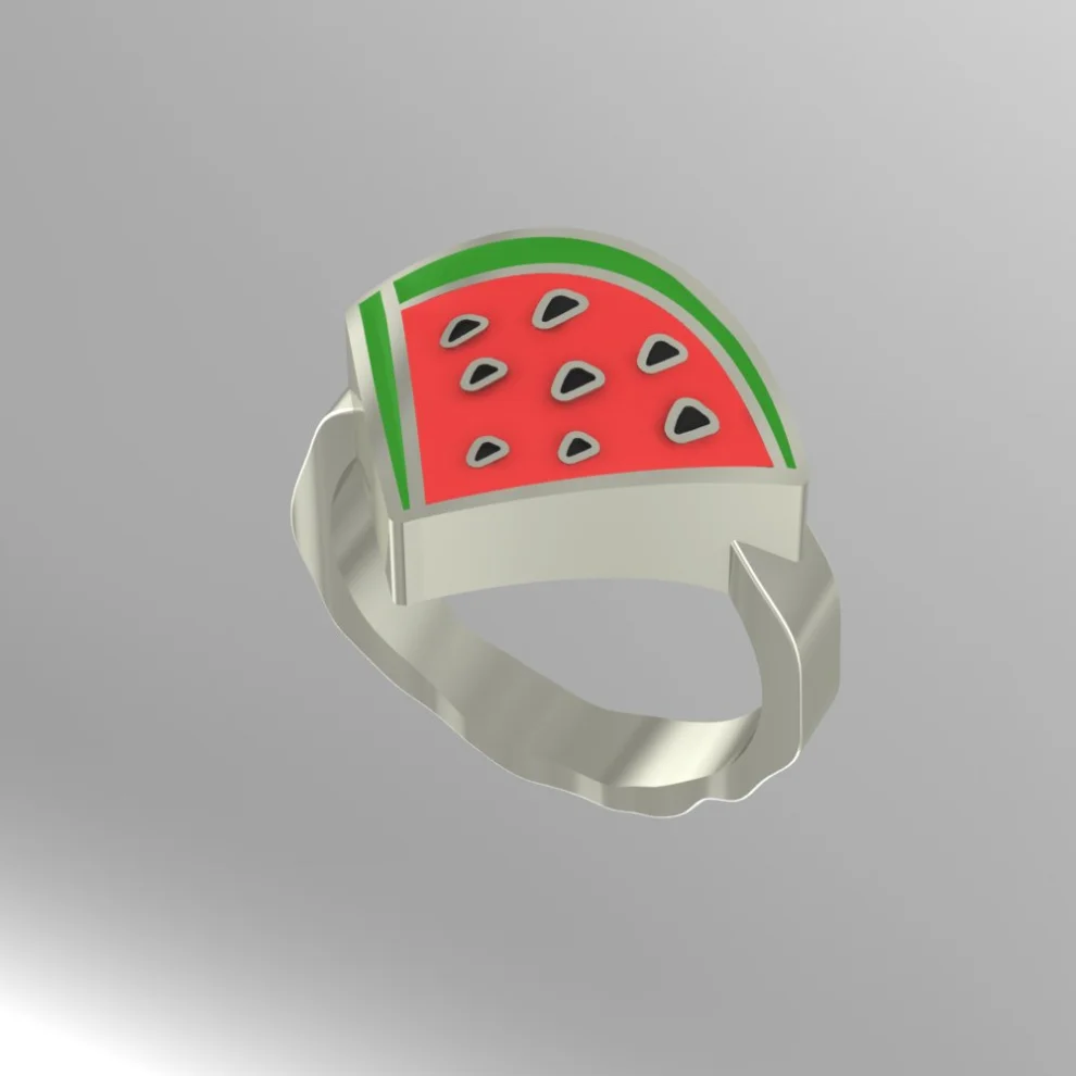 Fia Silver - Natura Watermelon Ring