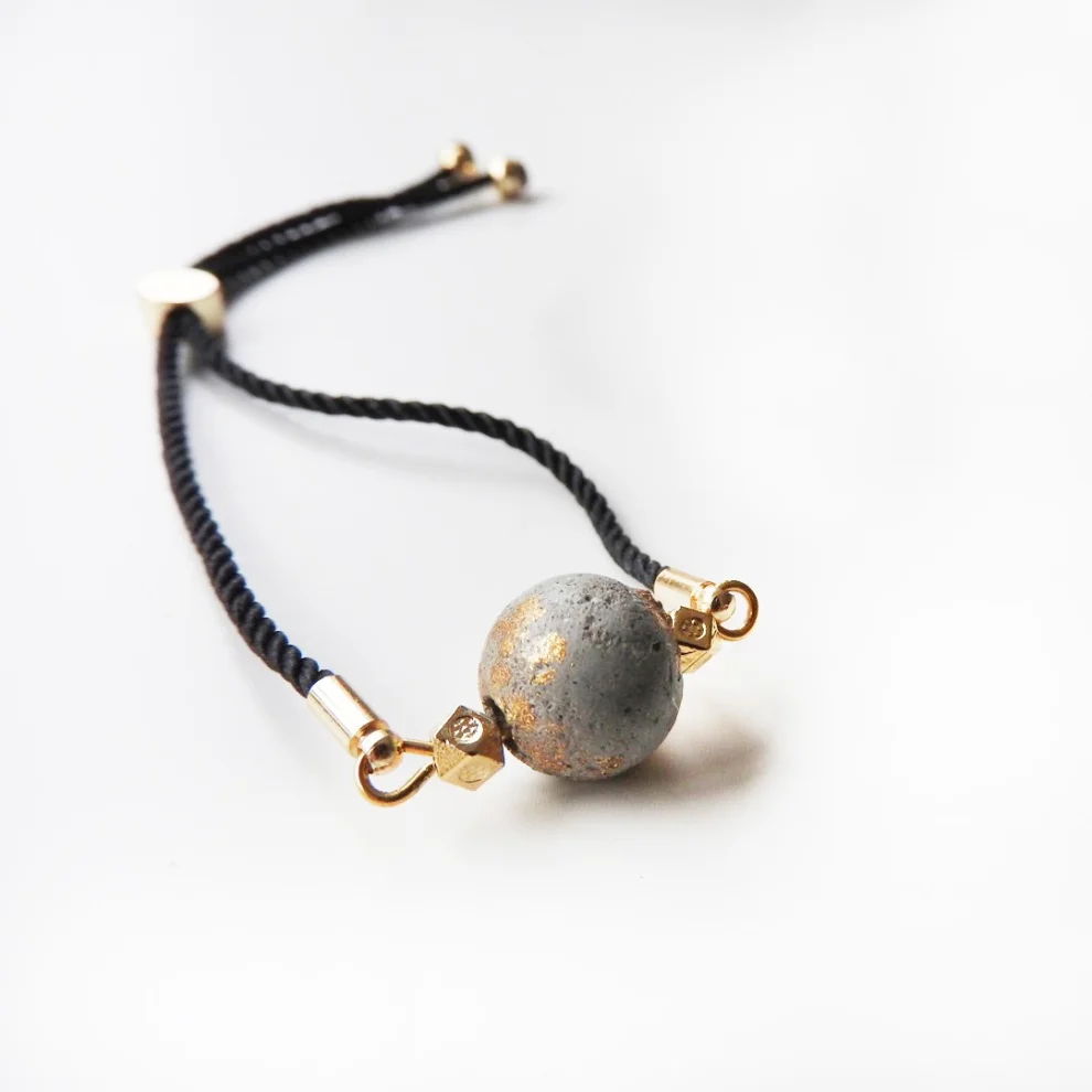 Root Jewellery - Concrete Ball -rope Bracelet