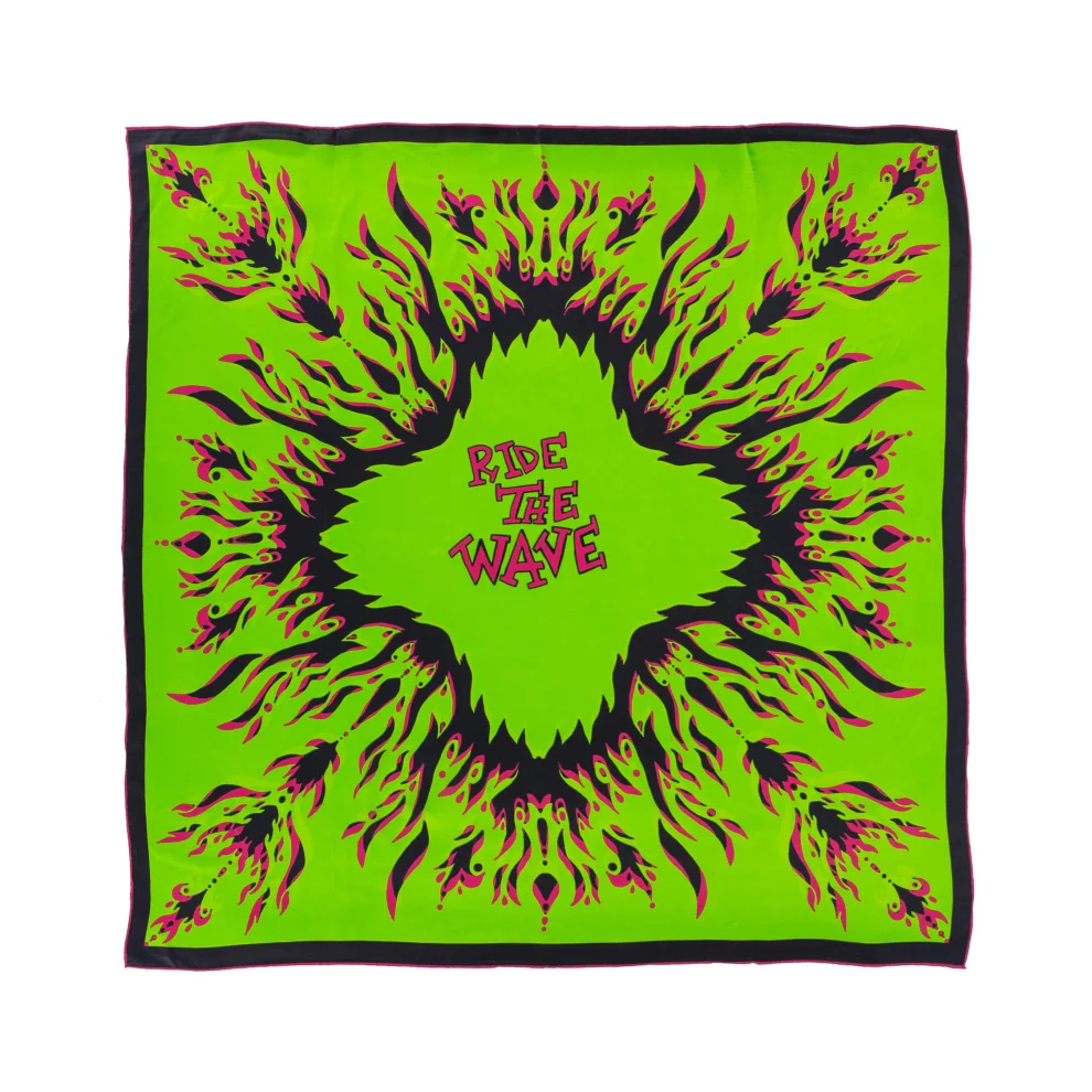 Zeitgeist - Ride The Wave Lime Scarf