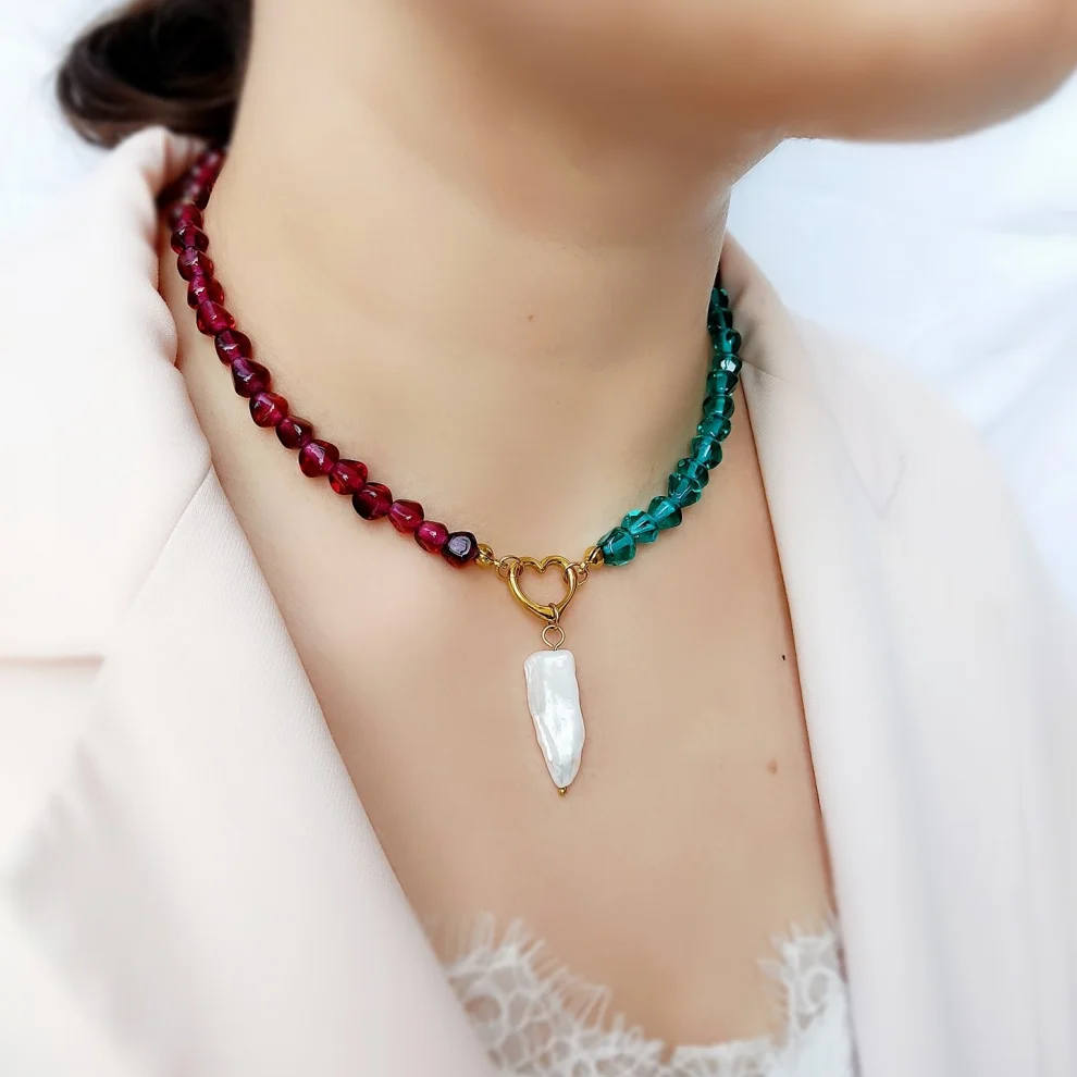 Kadriye Camcı - Pomegranate - Pearl Necklace