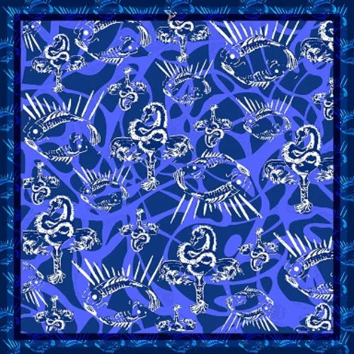 Pegon Design - Blue Uterus Scarf