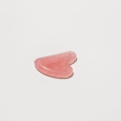 Pink Quartz Heart Shaped Gua Sha