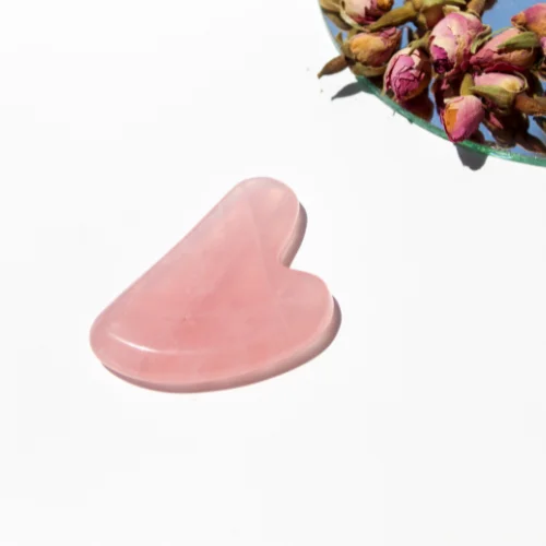 Root Aromaterapi - Pink Quartz Heart Shaped Gua Sha