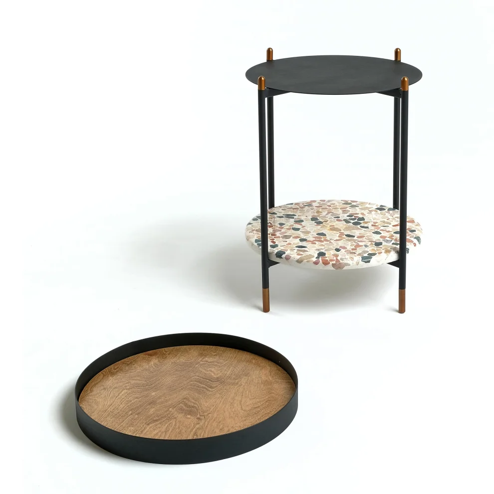 Sürton - Kasnak Terrazzo Coffee Table With Tray