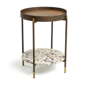Kasnak Terrazzo Coffee Table With Tray