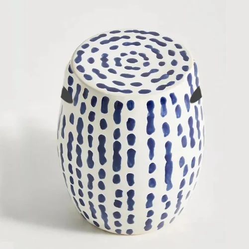 Box Co Concept - Sea Ceramic Pouf