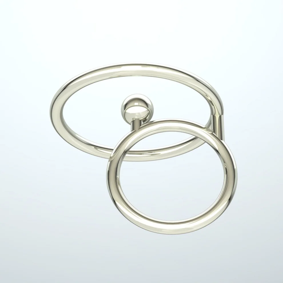 Fia Silver - Lignum Circle Ring