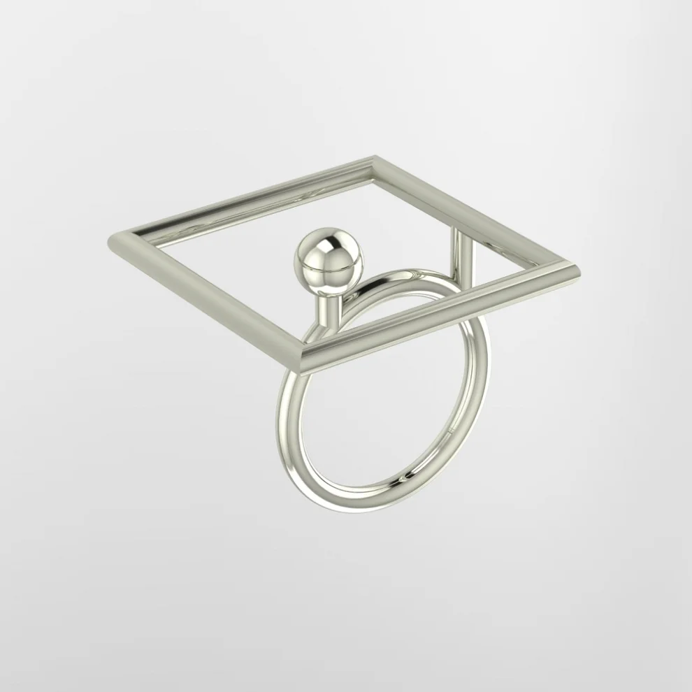 Fia Silver - Lignum Square Ring