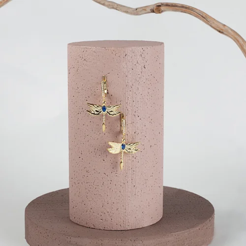 Arven's World by Aylin Işıklı - Dragonfly Gold Earrings