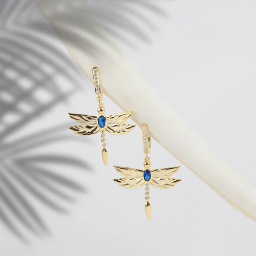 Arven's World by Aylin Işıklı - Dragonfly Gold Earrings