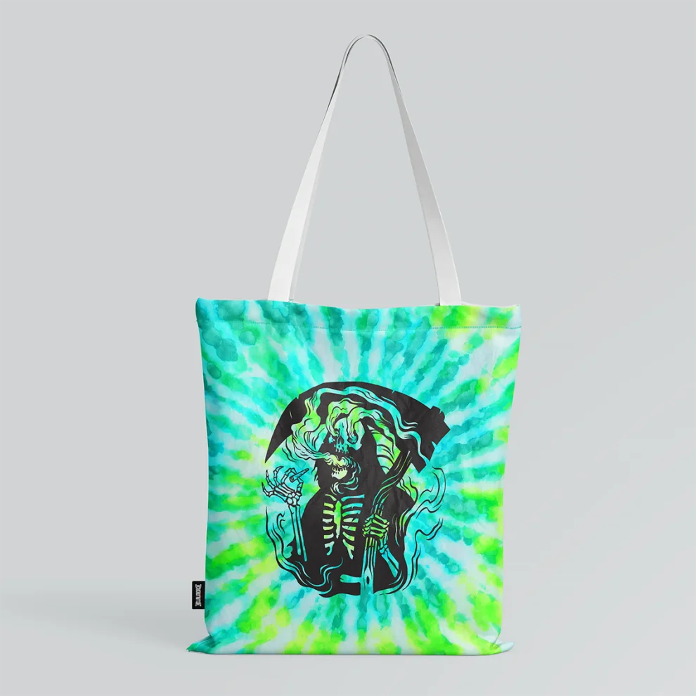 Helal Merch - Green Reaper Batik Tote Bag