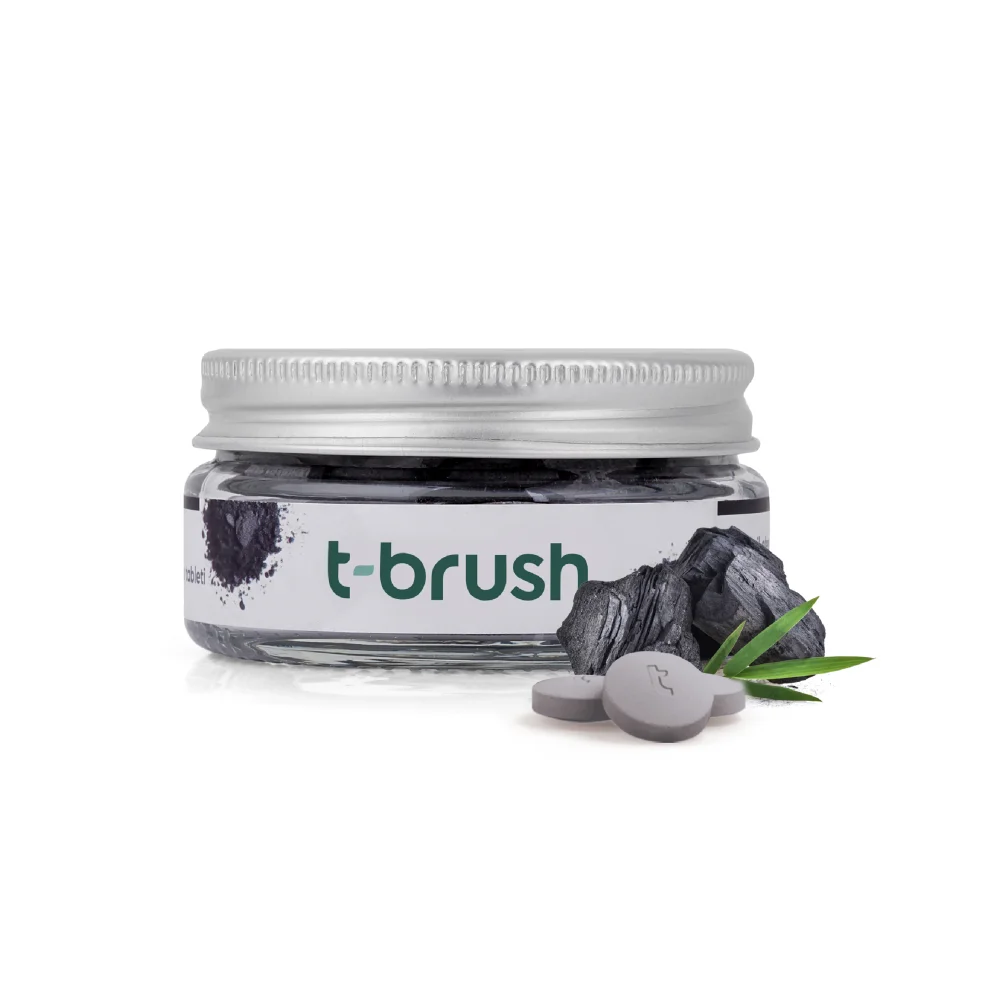 T-Brush - Activated Charcoal Natural Toothpaste Tablet Vegan - 90 Tablets
