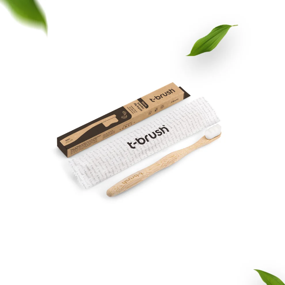 T-Brush - Nano Vegan Bamboo Toothbrush - Ultra Soft ( For Sensitive Teeth)